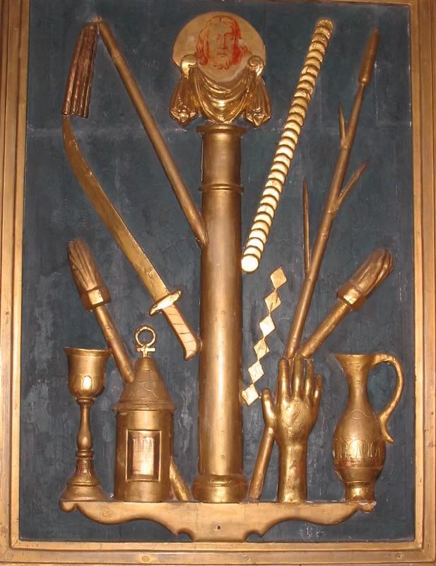 The Instruments of th ePassion often are depicted in medieval Books of